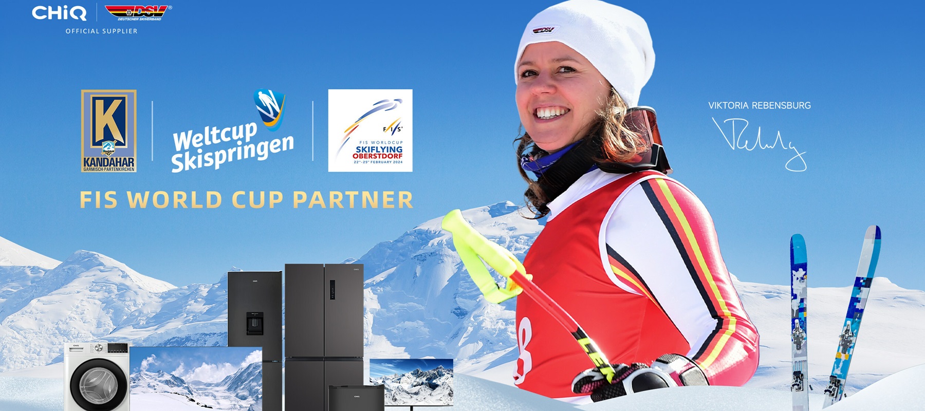Online appliance retailer CHiQ launches sports marketing campaign featuring champion athlete Viktoria Rebensburg as brand ambassador